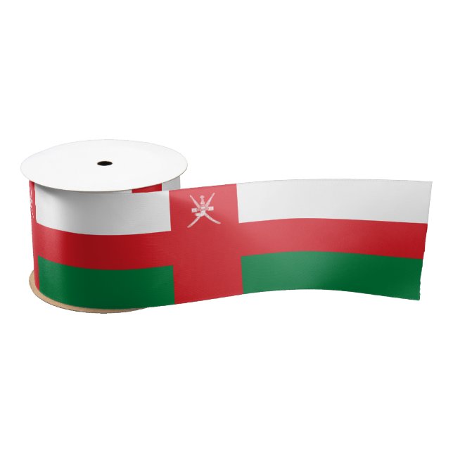 Oman Flag Satin Ribbon (Spool)