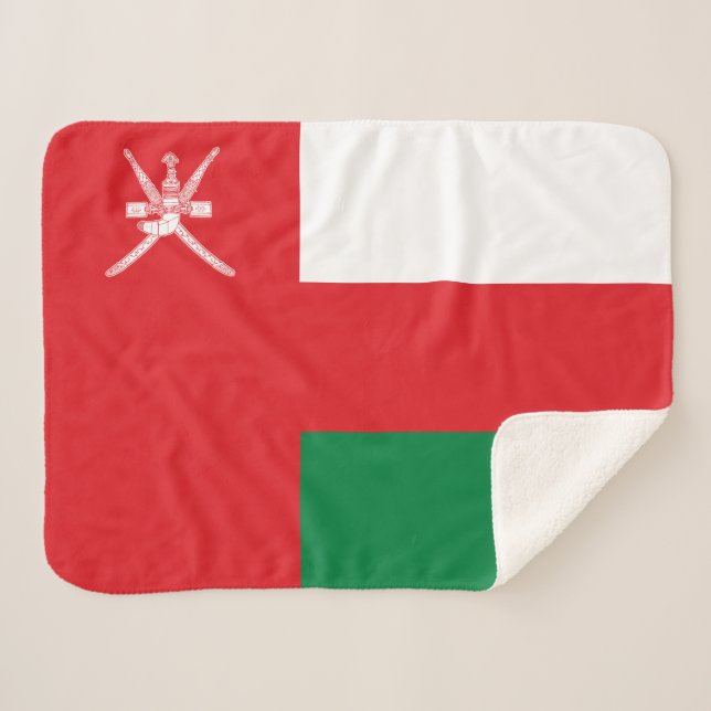 Oman Flag Sherpa Blanket (Front (Horizontal))