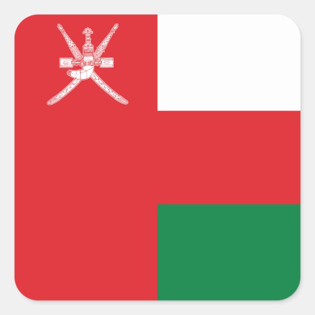 Oman Flag Square Sticker (Front)