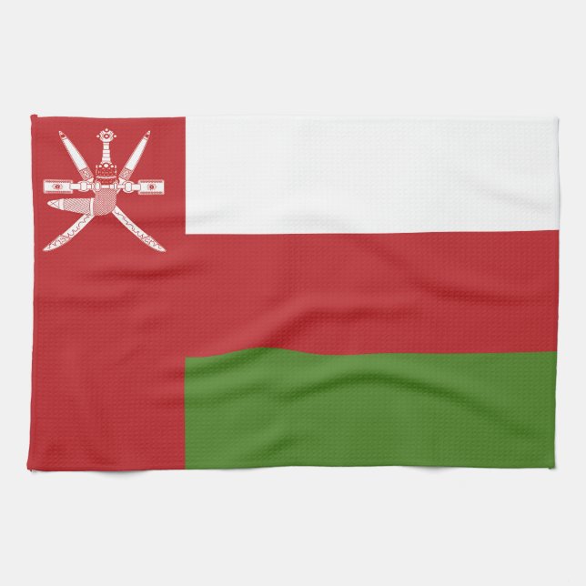 Oman flag tea towel (Horizontal)