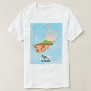 Oman illustrated map travel poster T-Shirt
