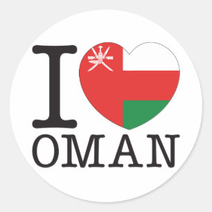 Oman Love v2 Classic Round Sticker