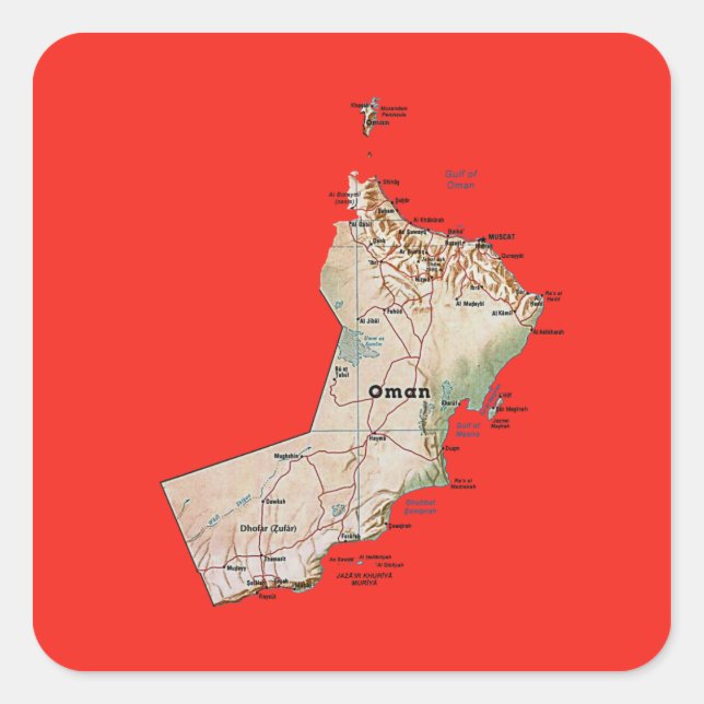Oman Map Sticker (Front)