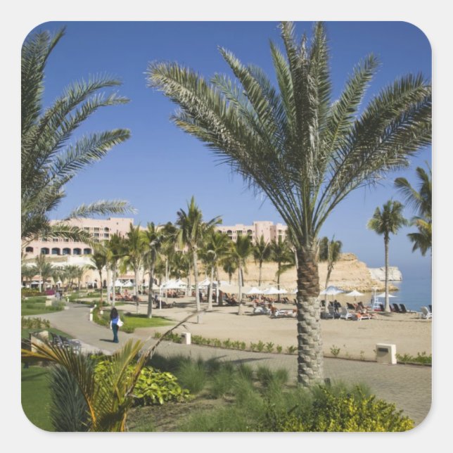 Oman, Muscat, Al, Jissah. Shangri, La Barr Al, Square Sticker (Front)