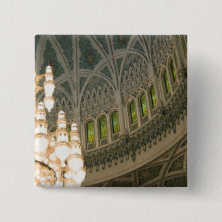 Oman, Muscat, Sultan Qaboos mosque 15 Cm Square Badge