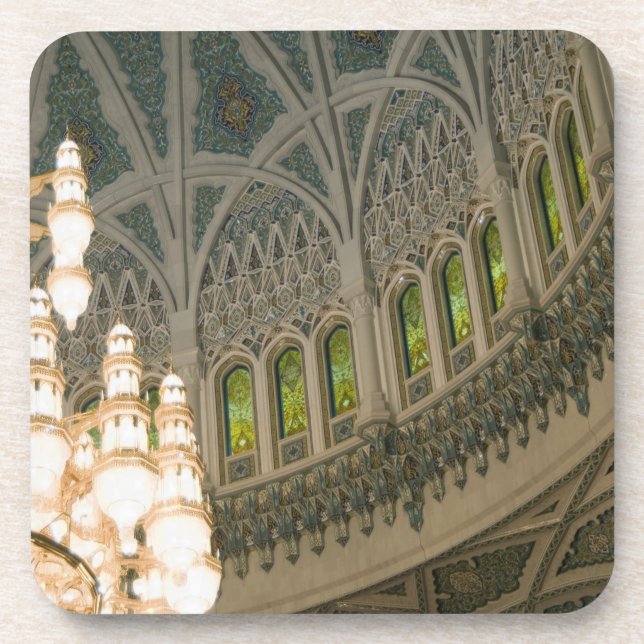 Oman, Muscat, Sultan Qaboos mosque Coaster (Front)