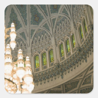 Oman, Muscat, Sultan Qaboos mosque Square Sticker