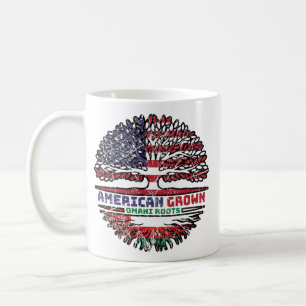Oman Omani American USA Tree Roots Flag Coffee Mug