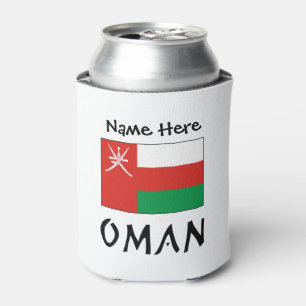 Oman Omani Flag Personalised Name  Can Cooler