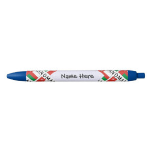 Oman Omani Flag Tiled Personalised  Black Ink Pen