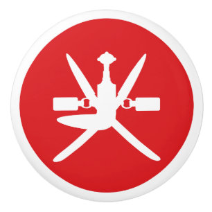 Oman roundel country flag symbol army aviation mil ceramic knob