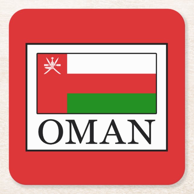 Oman Square Paper Coaster (Front)