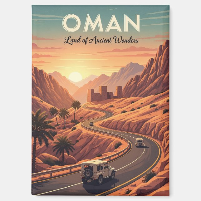 Oman Sunset Travel Magnet (Front)