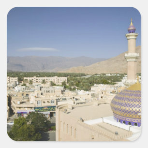 Oman, Western Hajar Mountains, Nizwa. Nizwa Square Sticker