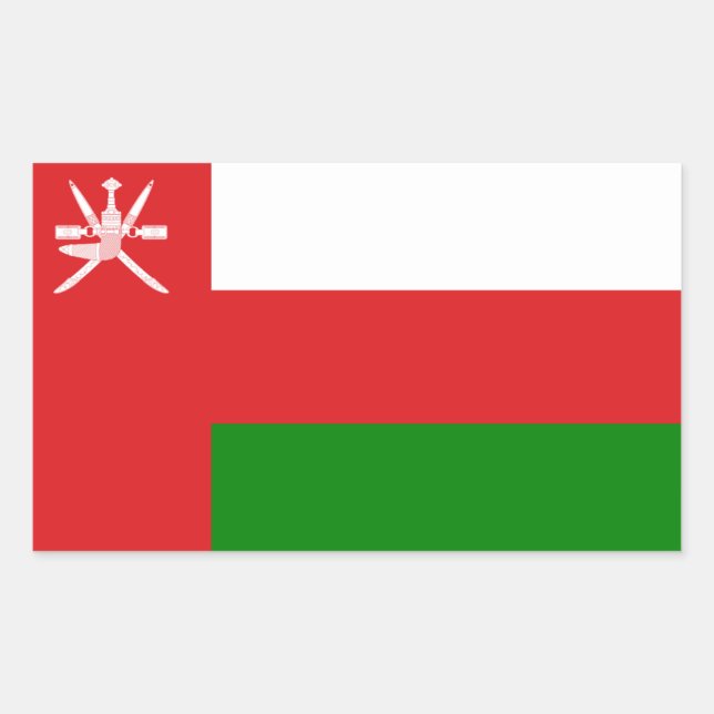 Omani Flag, Flag of Oman Rectangular Sticker (Front)