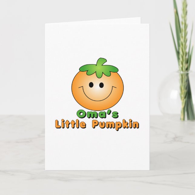 Oma's Little Pumpkin Card (Front)