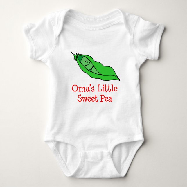 Oma's Sweet Pea Baby Bodysuit (Front)
