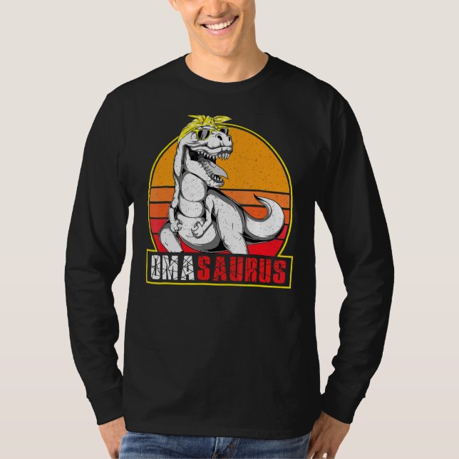 Omasaurus Rex Dinosaur Oma Saurus Family Matching  T-Shirt (Front)
