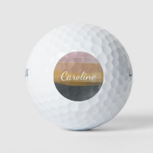 Ombre Abstract Watercolor Stripes in Dusty Lilac Golf Balls