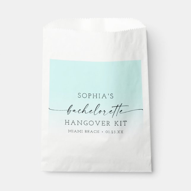 Ombre Bachelorette Party Hangover Kit Favour Bags (Front)