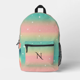 Ombre Backpack in green, pink, yellow