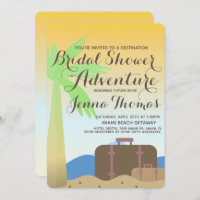 Ombre Beach Suitcase Destination Bridal Shower