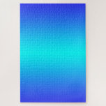 Ombre Blue and Turquoise Gradient Jigsaw Puzzle<br><div class="desc">Colourful Trendy Blue Turquoise Gradient difficult jigsaw puzzle.</div>