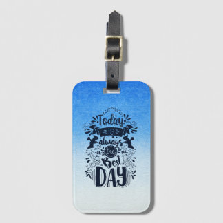 Ombre Blue and white Dive into dreamy hues Luggage Tag