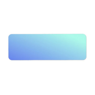 Ombré Blue to Aqua Return Address Sticker