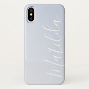 Ombre Blue Violet Grey Personalised Name Case-Mate iPhone Case