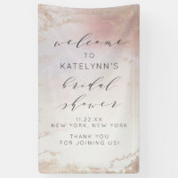 Ombre Blush Pink Frosted Bridal Shower Welcome