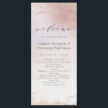 Ombre Blush Pink Frosted Foil Wedding Ceremony Programme<br><div class="desc">Ombre Blush Pink Frosted Foil Watercolor Wedding Design with hand painted watercolor wash fading background texture. A Chic and Modern Look for a spring or summer wedding, with soft pastel colour palette : Blush Pink, and rose gold faux foil veins and details, and a modern trendy brush Script lettering Font...</div>