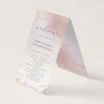 Ombre Blush Pink Frosted Wedding Ceremony Program<br><div class="desc">Ombre Blush Pink Frosted Foil Watercolor Wedding Design with hand painted watercolor wash fading background texture. A Chic and Modern Look for a spring or summer wedding, with soft pastel colour palette : Blush Pink, and rose gold faux foil veins and details, and a modern trendy brush Script lettering Font...</div>