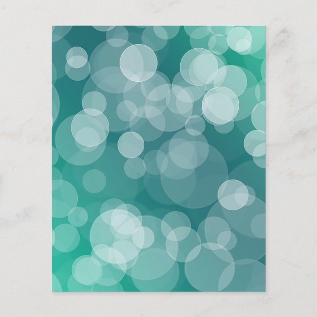 Ombre Bokeh Scrapbook Paper - Teal (Front)