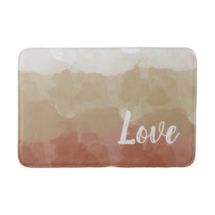 Ombre Brown and Tan Love Graceful Gradient Bath Mat