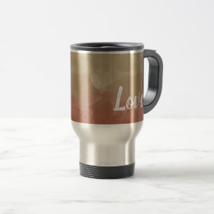 Ombre Brown and Tan Love Graceful Gradient Travel Mug