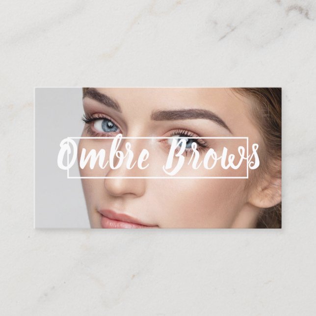 Ombre Brows & Eyelashes Business Card (Front)