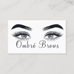Ombre Brows & eyelashes Business Card