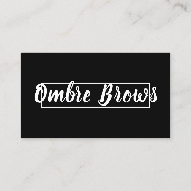 Ombre Brows & Eyelashes Business Card (Front)