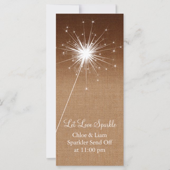 Ombre Burlap Sparkler Holder (Front)