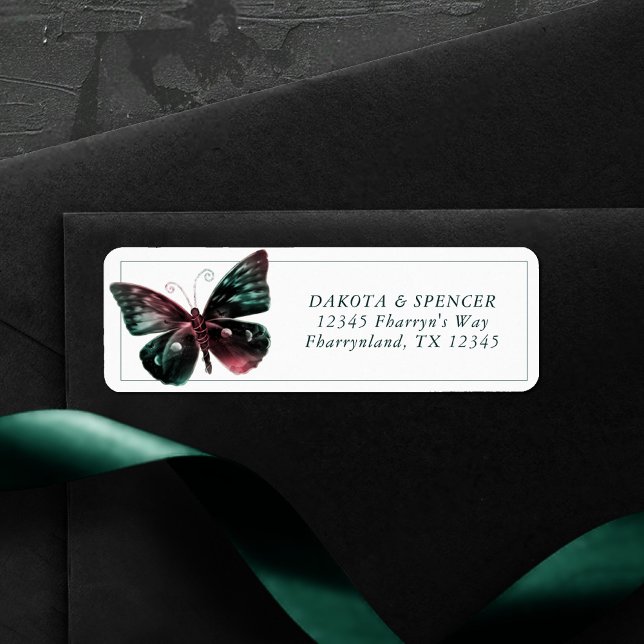 Ombre Butterfly | Jewel Tone Green Red Address (Creator Uploaded)