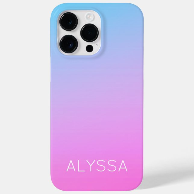 Ombre Colourful Girly Minimal Name Case-Mate iPhone Case (Back)