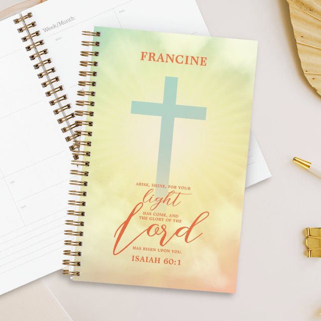 Ombre Cross Bible Verse Personalised Planner (Creator Uploaded)