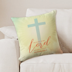 Ombre Cross Scripture Cushion