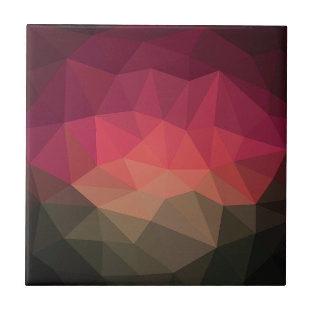 Ombre crystal effect geometric modern desig tile (Front)