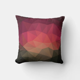 Ombre crystal effect geometric modern design cushion