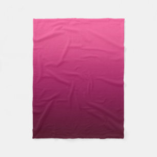 Ombre Fade   fuchsia Fleece Blanket