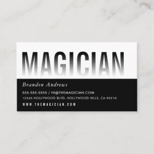 OMBRE FADE HEADING TEXT minimal modern bold black Business Card