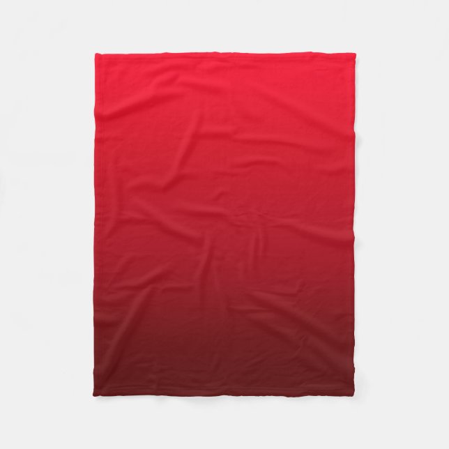 Ombre Fade | red Fleece Blanket (Front)
