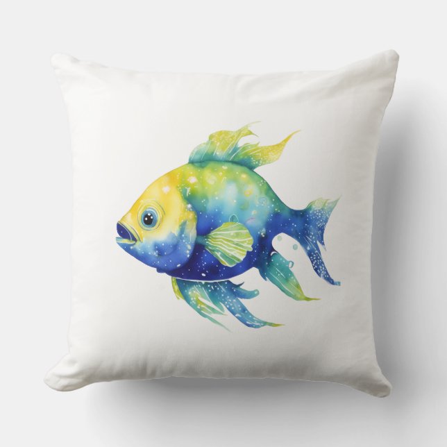 Ombre Fish Large Cushion (Front)